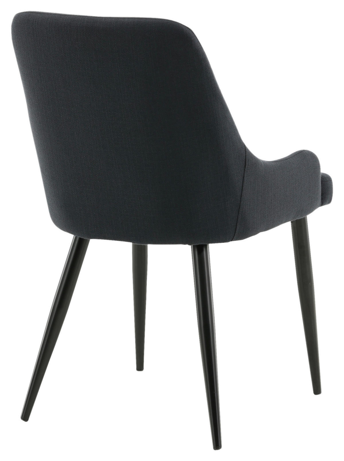 STUHL-SET 2 Stück  in Stahl Textilgeflecht  - Schwarz, Design, Textil/Metall (49/86/58cm) - Livetastic