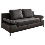 SCHLAFSOFA  mit Mikrofaser Anthrazit  - Anthrazit/Schwarz, KONVENTIONELL, Kunststoff/Textil (202/90/97cm) - Carryhome