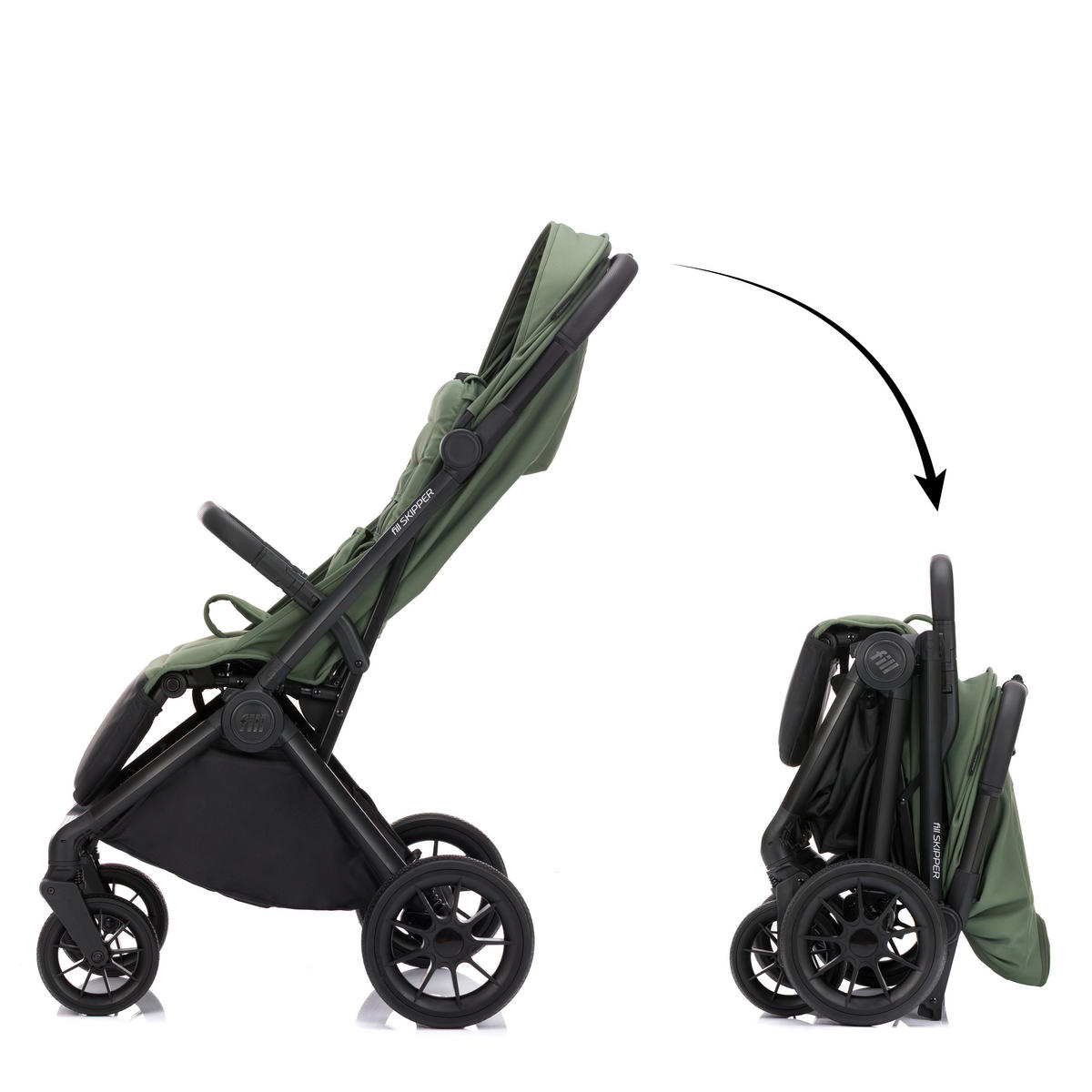 BUGGY  - Jadegrün, Basics, Textil/Metall (54/68/108cm) - Fillikid