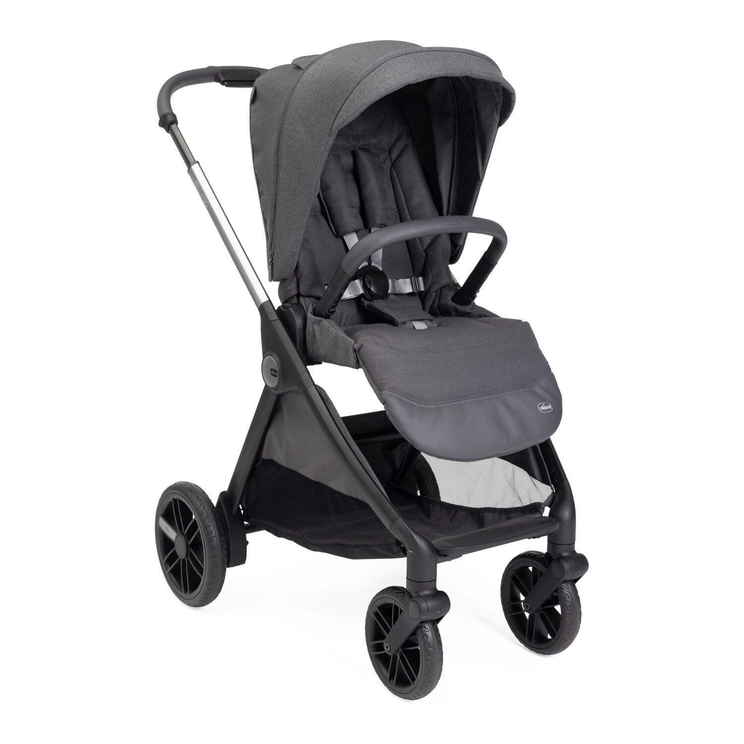 KINDERWAGEN  Bellagio  Black Satin  - Schwarz/Grau, Basics, Metall (55/82/97-106cm) - Chicco