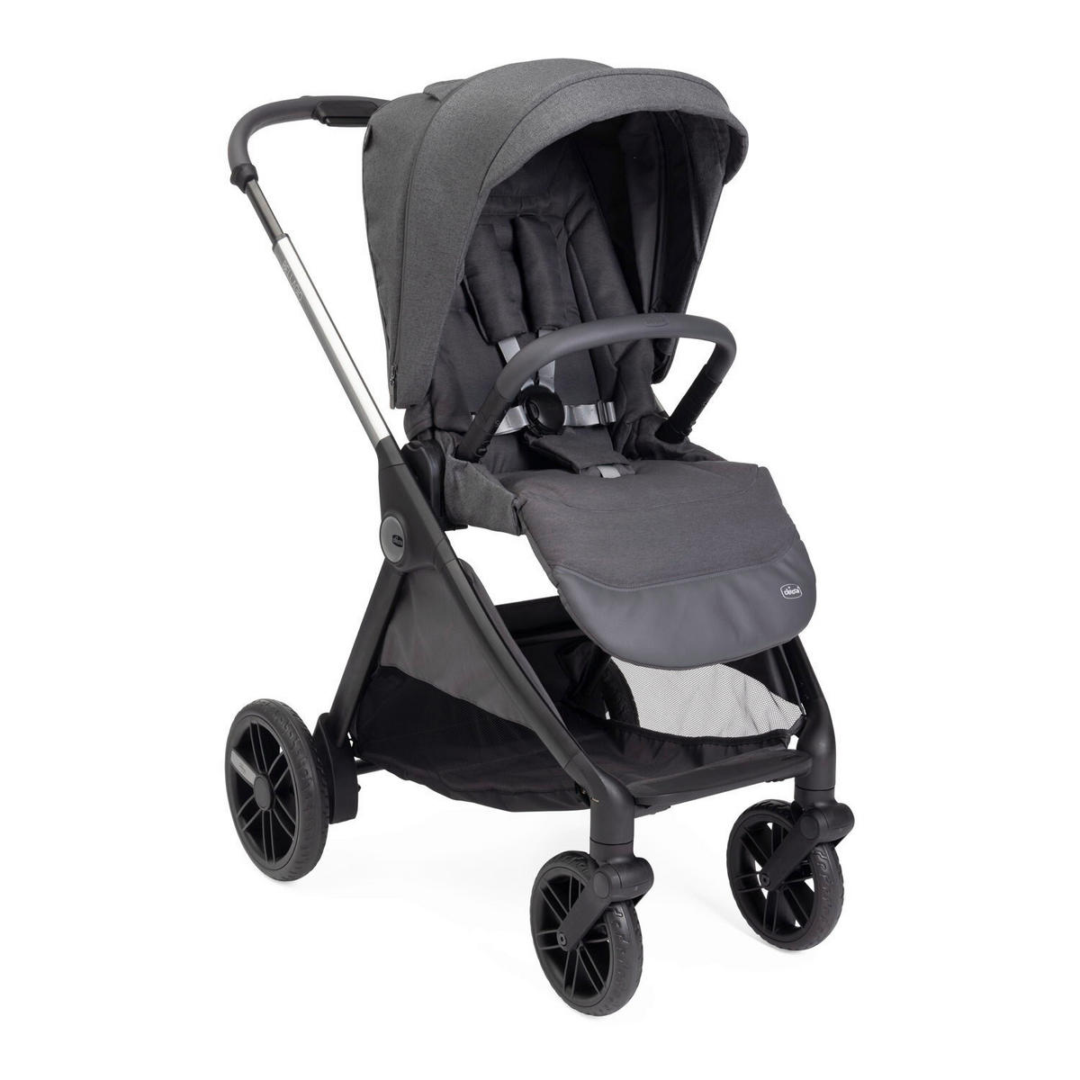 KINDERWAGEN  Bellagio  Black Satin  - Schwarz/Grau, Basics, Metall (55/82/97-106cm) - Chicco