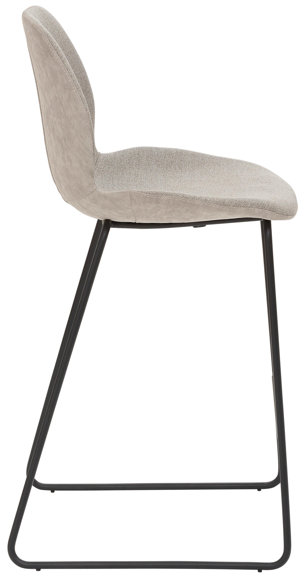 TRESENSTUHL Webstoff Hellgrau  - Hellgrau/Schwarz, KONVENTIONELL, Textil/Metall (49/97/52cm) - Livetastic