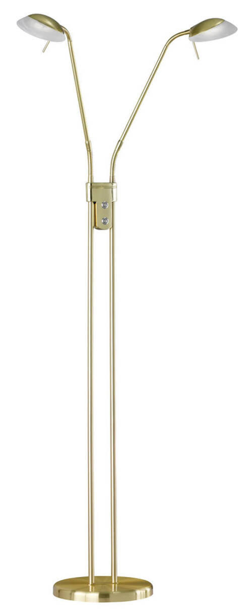 STOJACÍ LED SVÍTIDLO, 160 cm - barvy mosazi, Design, kov/sklo (160cm) - Fischer & Honsel