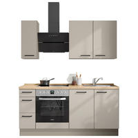 KÜCHENLEERBLOCK 180 cm   in Eichefarben, Sandfarben  - Sandfarben/Eichefarben, MODERN, Holzwerkstoff/Metall (180cm) - Nobilia