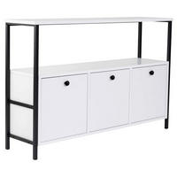 KOMMODE , 120/77/30 cm,  - Schwarz/Weiß, MODERN, Holzwerkstoff (120/77/30cm) - MID.YOU