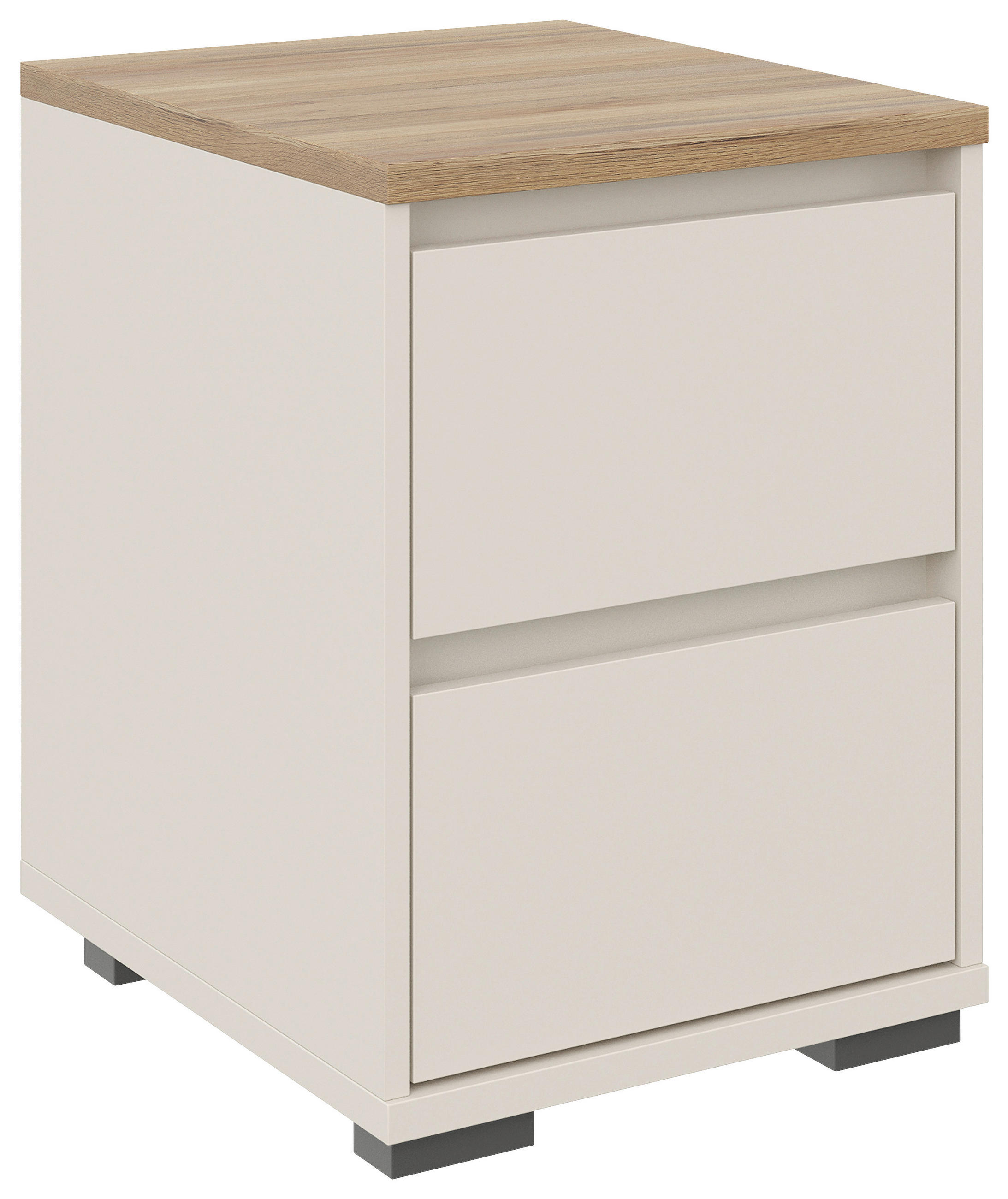NACHTSCHRANK 40,1/54,8/48 cm, Eichefarben, Kaschmir,  - Kaschmir/Eichefarben, Design, Holzwerkstoff/Kunststoff (40,1/54,8/48cm) - Carryhome