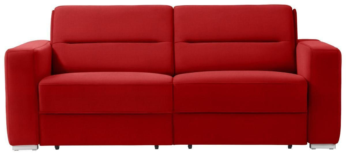 SCHLAFSOFA in Rot  - Rot, KONVENTIONELL, Textil/Metall (202/86/92cm) - Sedda
