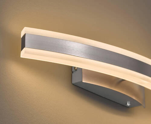 LED-WANDLEUCHTE - Chromfarben/Alufarben, Design, Metall (36.5/7/11cm) - Fischer & Honsel