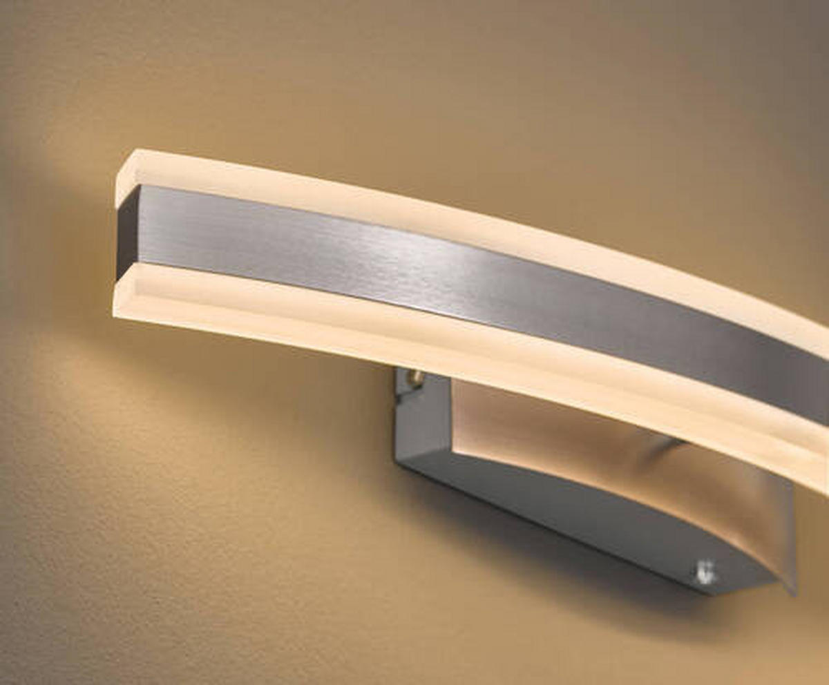 LED-WANDLEUCHTE Stiff   - Chromfarben/Alufarben, Design, Metall (36.5/7/11cm) - Fischer & Honsel