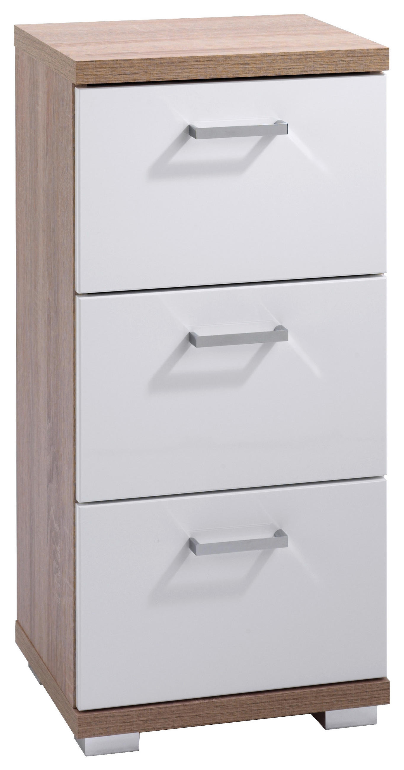 UNTERSCHRANK 35,5/74/31,5 cm   - Chromfarben/Weiß, MODERN, Holzwerkstoff/Kunststoff (35,5/74/31,5cm) - MID.YOU