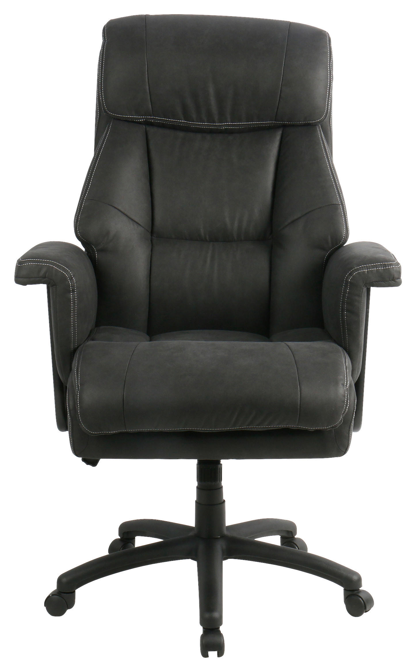 CHEFSESSEL Velours Schwarz  - Schwarz, MODERN, Kunststoff/Textil (84/120-128/85cm) - MID.YOU