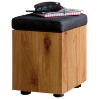 GARDEROBENBANK  in 34/50/35 cm  - Eichefarben/Anthrazit, Design, Holz/Textil (34/50/35cm) - Schöner Wohnen