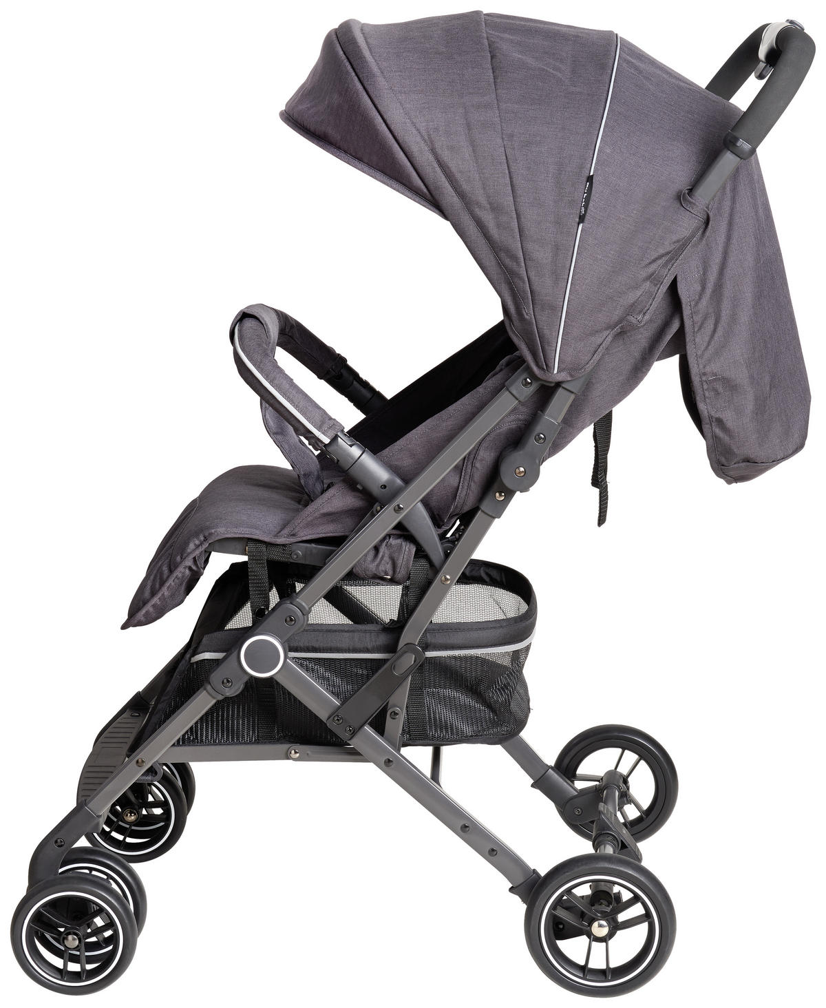 KIŠOBRAN KOLICA  Porto  - tamnosiva/siva, Osnovno, tekstil/metal (96/49/99cm) - My Baby Lou