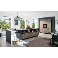 EINBAUKÜCHE MANHATTAN  - Eichefarben/Graphitfarben, Design, Holzwerkstoff - Nolte Küchen