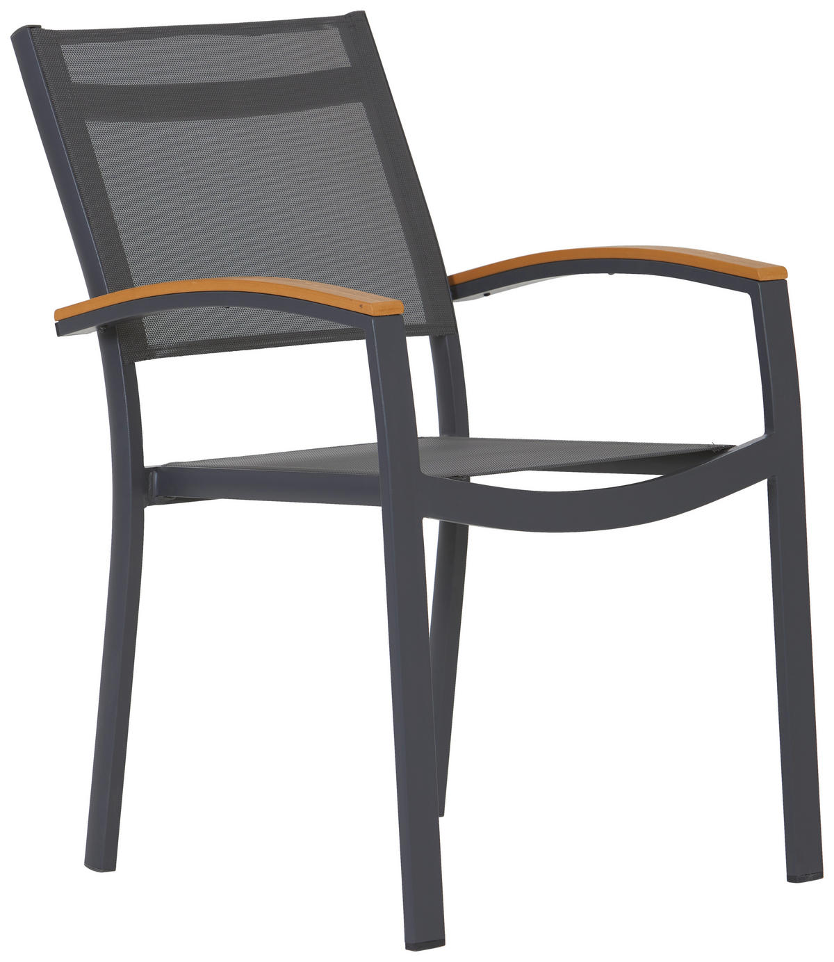 STOHOVATELNÉ KŘESLO, kov, plast, textil - antracitová/hnědá, Moderní, kov/textil (66/86/56cm) - Ambia Garden