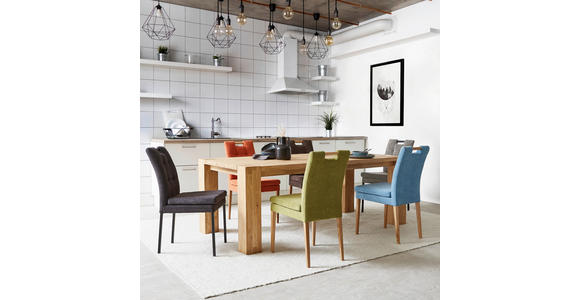 ESSTISCH Wildeiche massiv rechteckig Eichefarben  - Eichefarben, Design, Holz (200/100/75cm) - Linea Natura