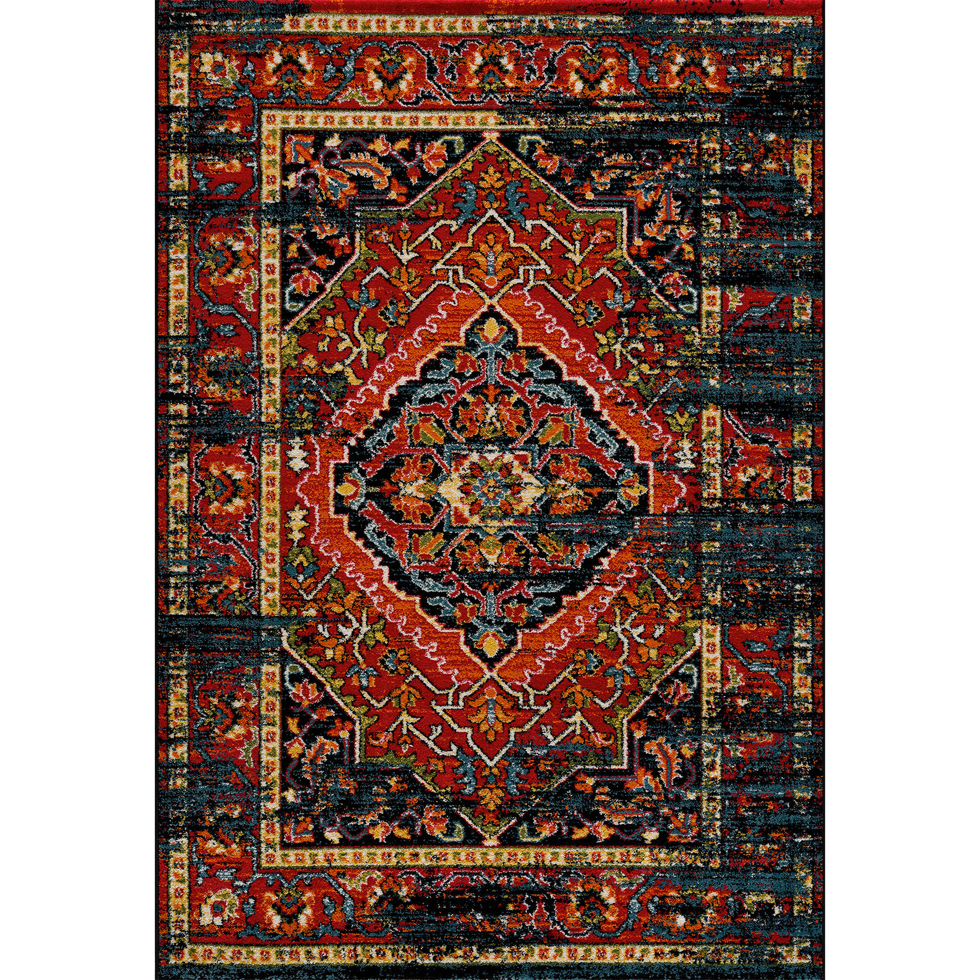 VINTAGE-TEPPICH 120/170 cm Vintage Rot, Schwarz  - Rot/Schwarz, LIFESTYLE, Textil (120/170cm) - Novel