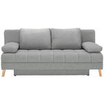 SCHLAFSOFA in Webstoff Hellgrau  - Hellgrau/Naturfarben, KONVENTIONELL, Holz/Textil (195/90/90cm) - Cantus