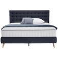 BOXSPRINGBETT 120/200 cm  in Dunkelblau  - Dunkelblau, Design, Holz/Textil (120/200cm) - Carryhome
