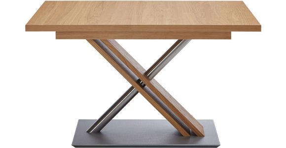 ESSTISCH in Holz, Metall, Holzwerkstoff 130-178/90/75 cm - Eichefarben, KONVENTIONELL, Holz/Holzwerkstoff (130-178/90/75cm) - Moderano