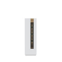 VITRINA, siva, barve hrasta - siva/barve hrasta, Moderno, umetna masa/steklo (60,9/194,6/41cm) - Hom`in