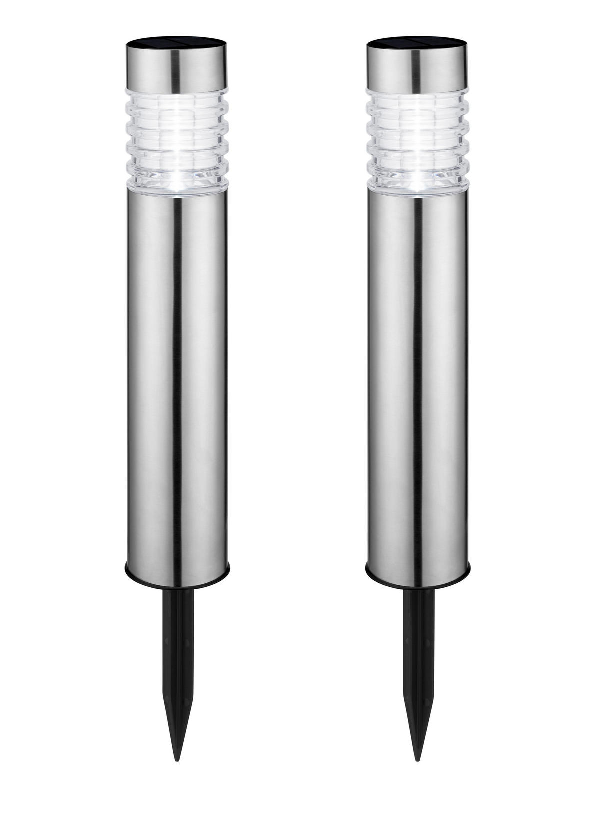 SOLCELLSLAMPA 7,7/55,7 cm   - stålfärgad, Basics, metall/glas (7,7/55,7cm) - Ambia Garden