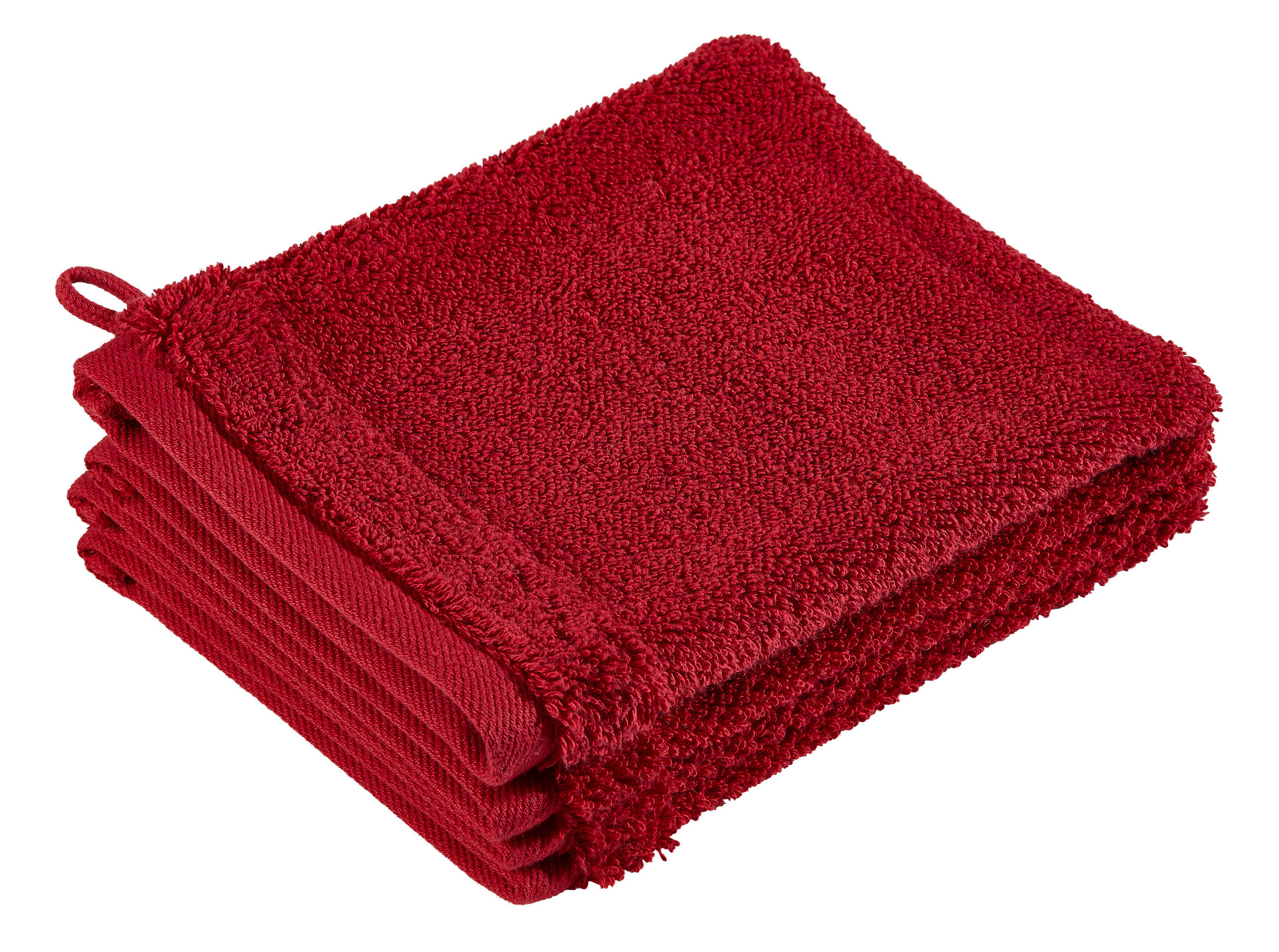 WASCHLAPPEN BONITA Rot 4-teilig - Rot, Basics, Textil (16/21cm) - Bio:Vio