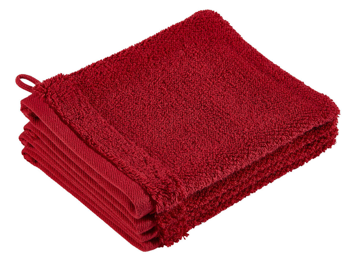 WASCHLAPPEN BONITA Rot 4-teilig  - Rot, Basics, Textil (16/21cm) - Bio:Vio