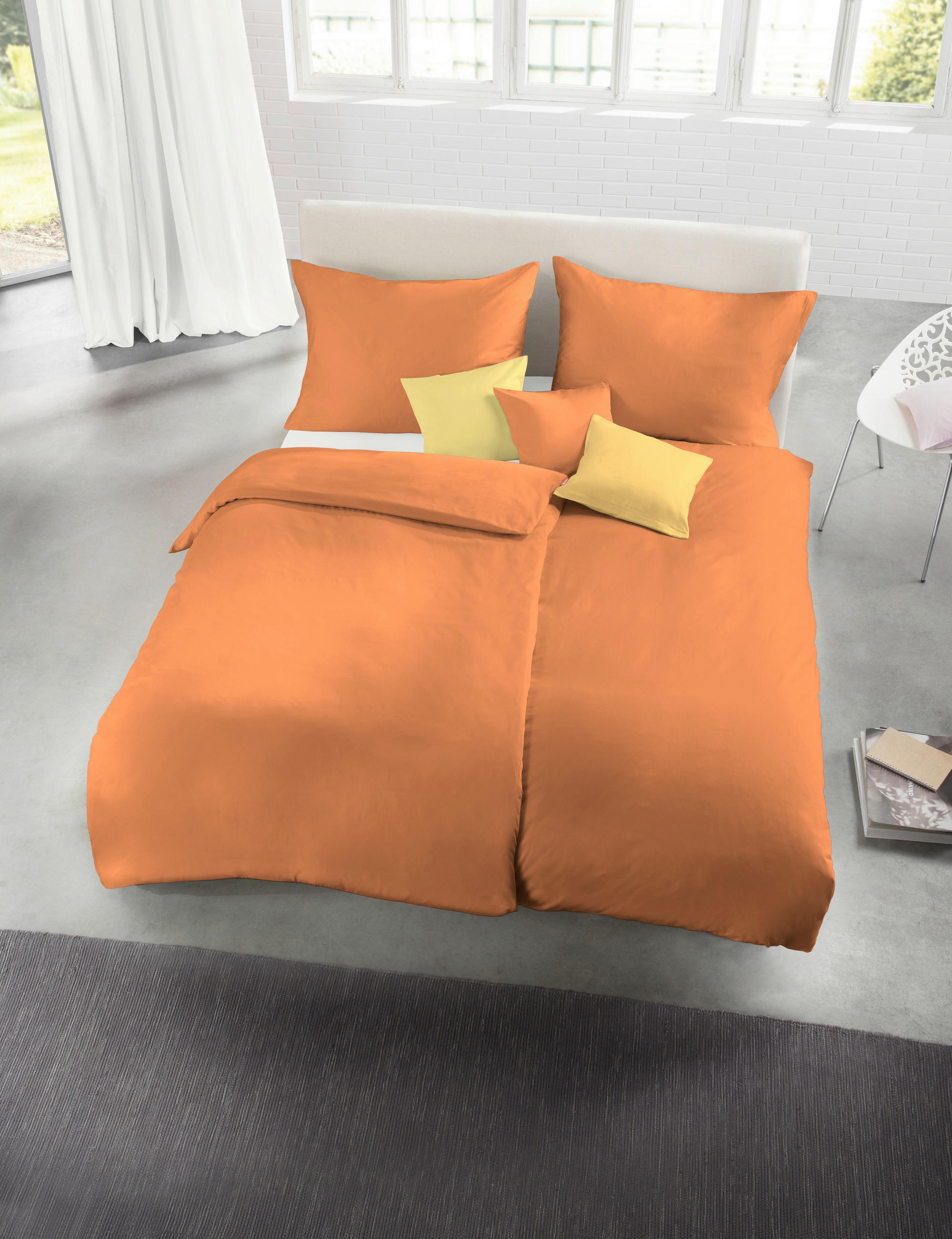 BETTWÄSCHE Satin 155/200 cm - Terracotta, Basics, Textil (155/200cm) - Fleuresse