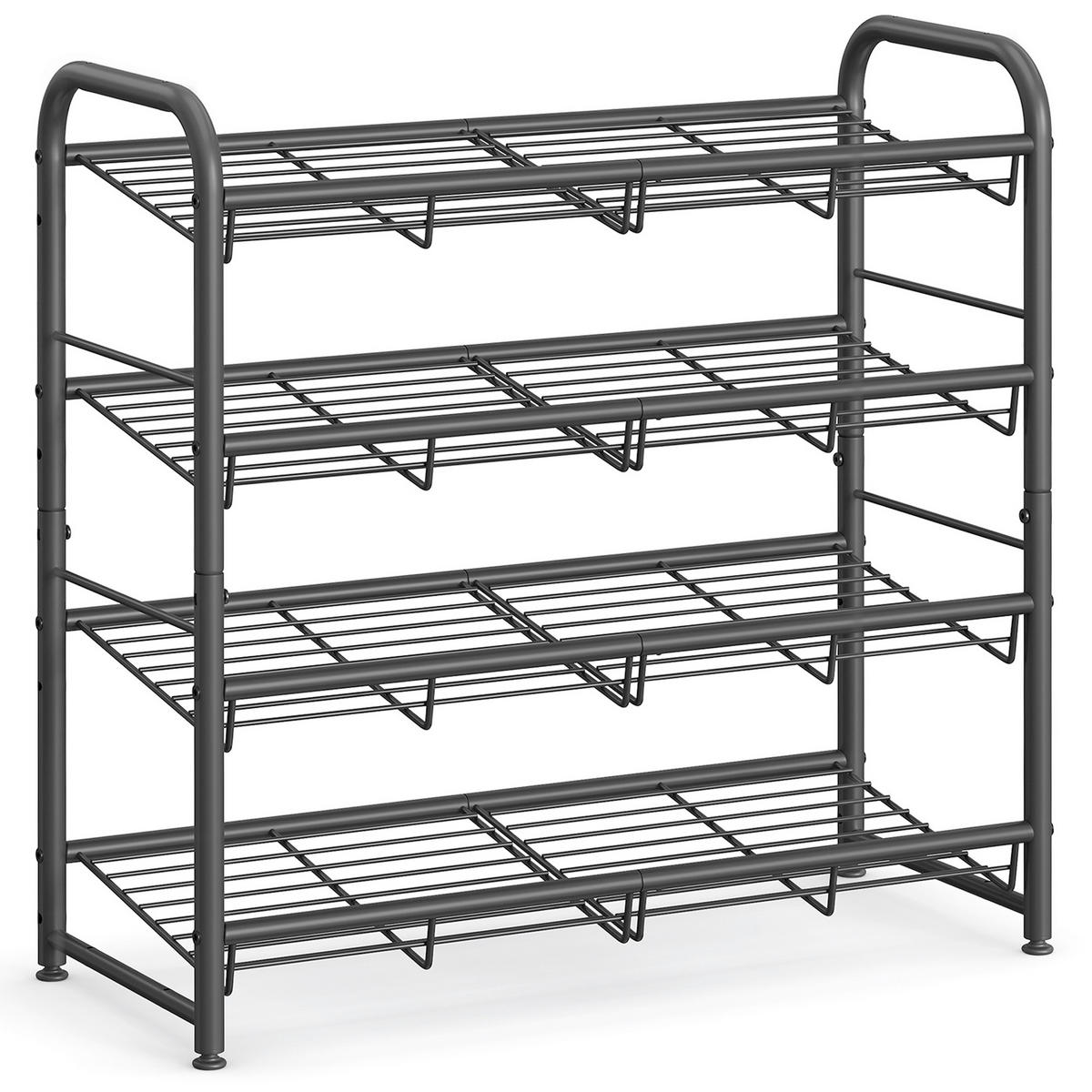 SCHUHREGAL Schwarz  - Schwarz, Trend, Kunststoff/Metall (68,5/65/27,5cm) - Boxxx