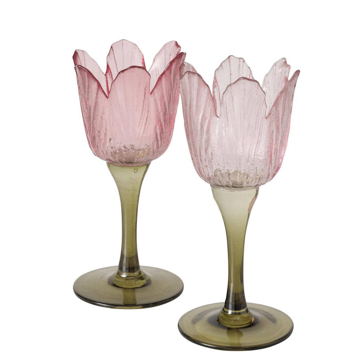 WINDLICHT - Hellrosa/Dunkelrosa, LIFESTYLE, Glas (8,5/17cm)