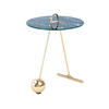 BEISTELLTISCH Schwarz, Goldfarben rund  - Goldfarben/Schwarz, Basics, Glas/Metall (46/60cm) - Kayoom