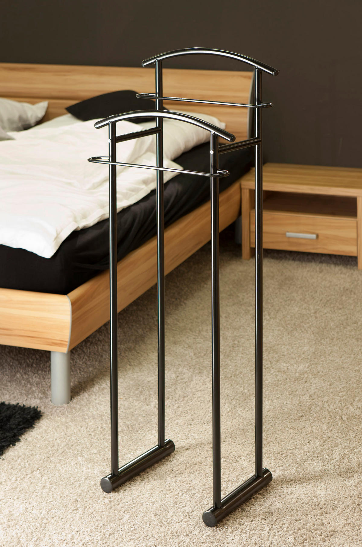 HERRENDIENER Schwarz  - Schwarz, Design, Metall (43/114/30cm) - Carryhome