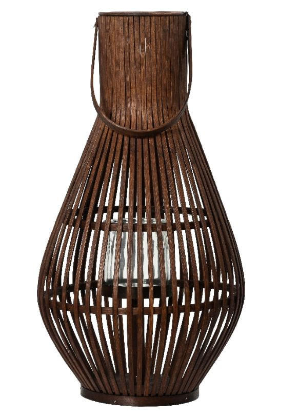 LATERNE - Braun, Basics, Naturmaterialien (72,00/36,00/69,00cm)