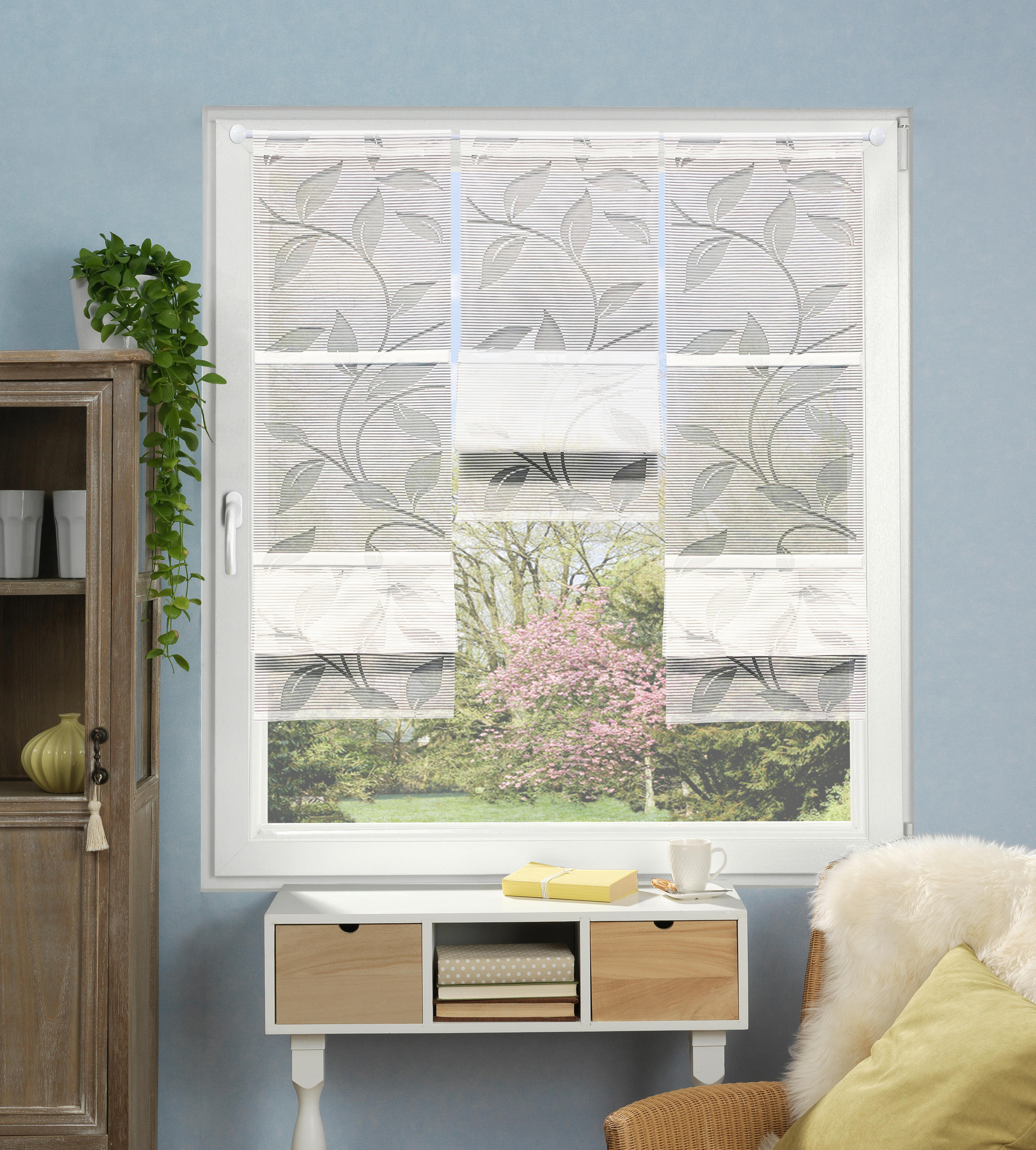 ROLLO  halbtransparent  30/120 cm    - Weiß, Basics, Textil (30/120cm)