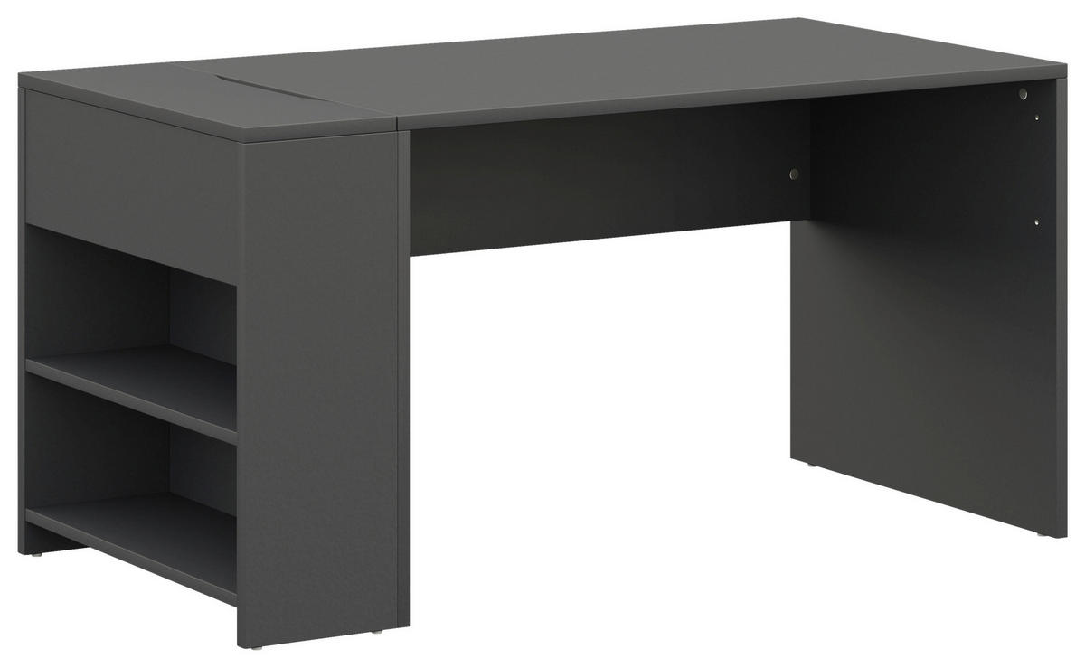 JUGENDSCHREIBTISCH 145/67/72 cm in verschiedenen Holz-Dekoren erhältlich  - Graphitfarben, Design, Holzwerkstoff (145/67/72cm) - Cantus