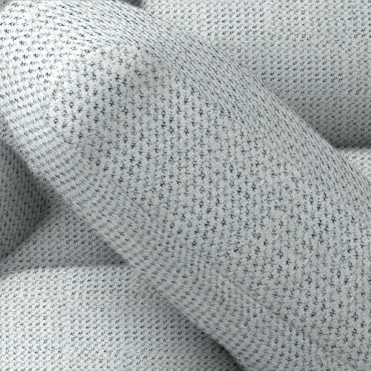 ECKSOFA Struktur Grauweiss  - Schwarz/Grauweiss, Design, Textil/Metall (270/292cm) - Stylife