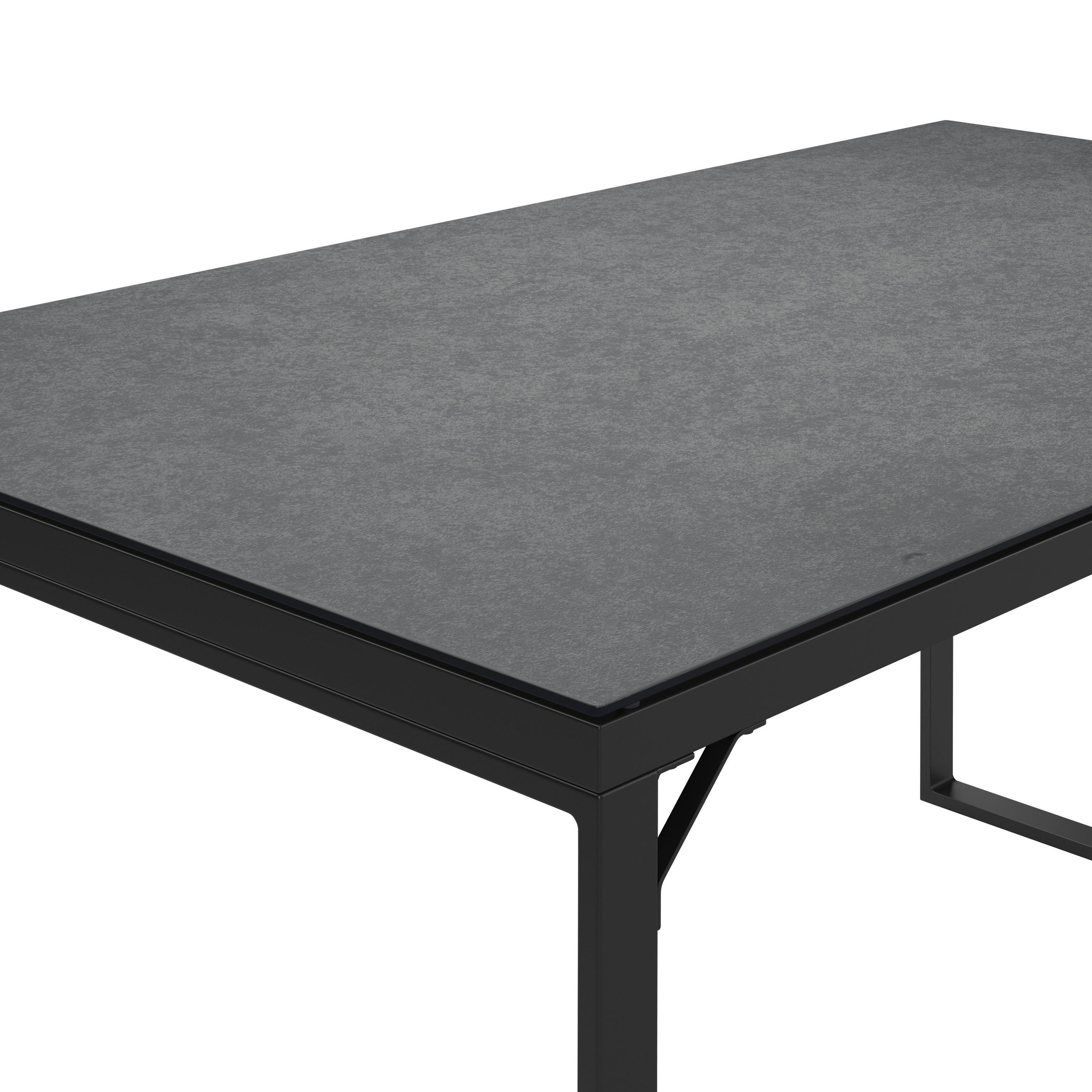 GARTENTISCH Metall, Glas rechteckig  - Anthrazit, MODERN, Glas/Metall (140/69/80cm) - Ambia Garden