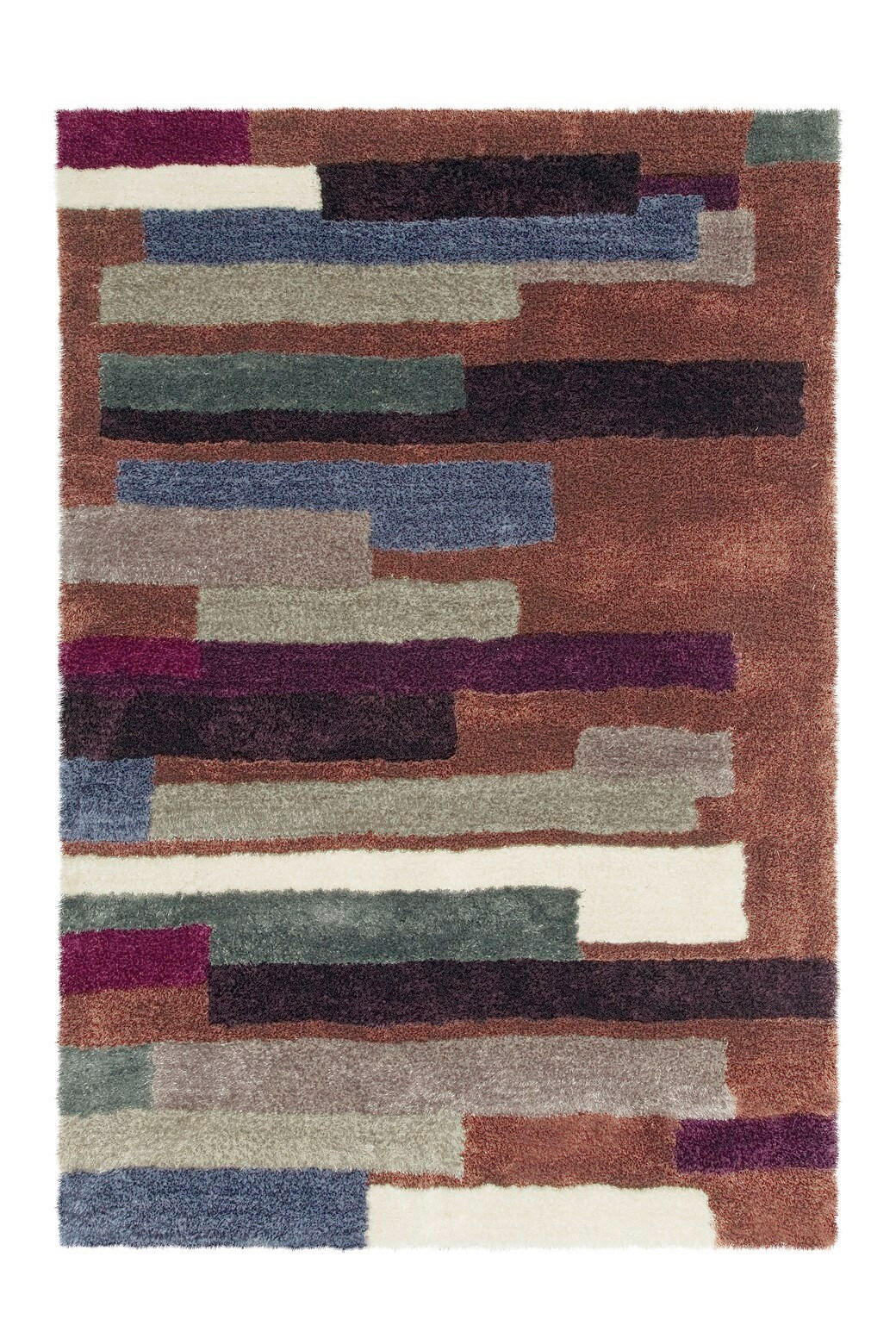 Covor Cu Fir Lung   - maro/multicolor, Basics, textil (120/180cm) - Kayoom
