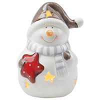 SNÖGUBBE  - vit/röd, Lifestyle, keramik (9/8/13cm) - X-Mas