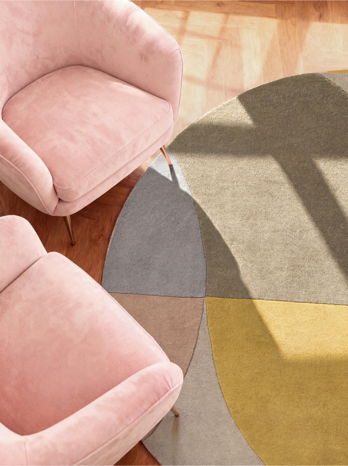 WOLLTEPPICH 160 cm Westminster Savile Creme, Multicolor rund  - Multicolor/Creme, Basics, Textil (160cm) - Ted Baker