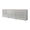 SIDEBOARD Mailand Set 4  in 237/73/33 cm  - Weiß Hochglanz/Schwarz, MODERN, Holzwerkstoff/Kunststoff (237/73/33cm) - MID.YOU