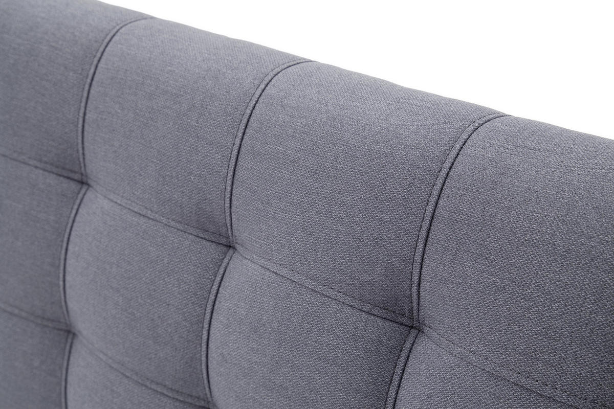 POLSTERBETT 180/200 cm  Grau  - Eichefarben/Grau, Design, Holz/Textil (180/200cm) - Livetastic