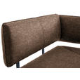 ECKBANK 165/205 cm  in Schwarz, Dunkelbraun  - Dunkelbraun/Schwarz, MODERN, Textil/Metall (165/205cm) - Cantus