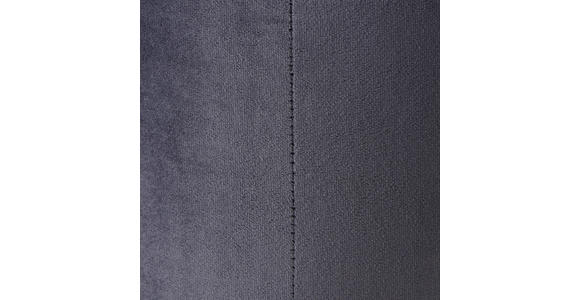 HOCKER Samt Grau, Edelstahlfarben  - Edelstahlfarben/Grau, Trend, Textil/Metall (35/42/35cm) - Xora