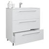 WASCHTISCHKOMBI 60 cm  - Weiss/Alufarben, Modern, Keramik/Holzwerkstoff (60cm) - MID.YOU