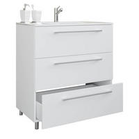WASCHTISCHKOMBI 60 cm  - Weiss/Alufarben, Modern, Keramik/Holzwerkstoff (60cm) - MID.YOU