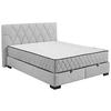 BOXBETT 160/200 cm  in Hellgrau  - Hellgrau/Schwarz, MODERN, Holzwerkstoff/Kunststoff (160/200cm) - MID.YOU