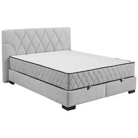 BOXBETT 160/200 cm  in Hellgrau  - Hellgrau/Schwarz, MODERN, Holzwerkstoff/Kunststoff (160/200cm) - MID.YOU