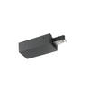SCHIENENSYSTEM-EINSPEISER m6 HV Track 6   - Schwarz, Basics, Metall (4,5/9,6cm) - Fischer & Honsel